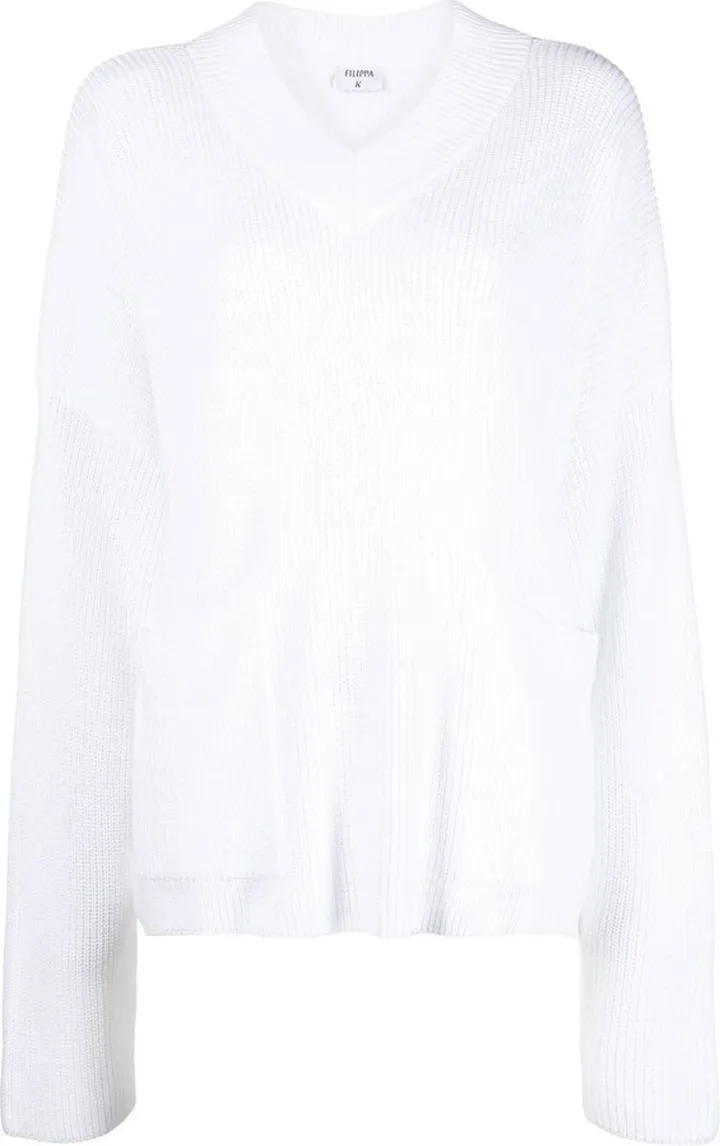 V-Neck Ribbed Jumper