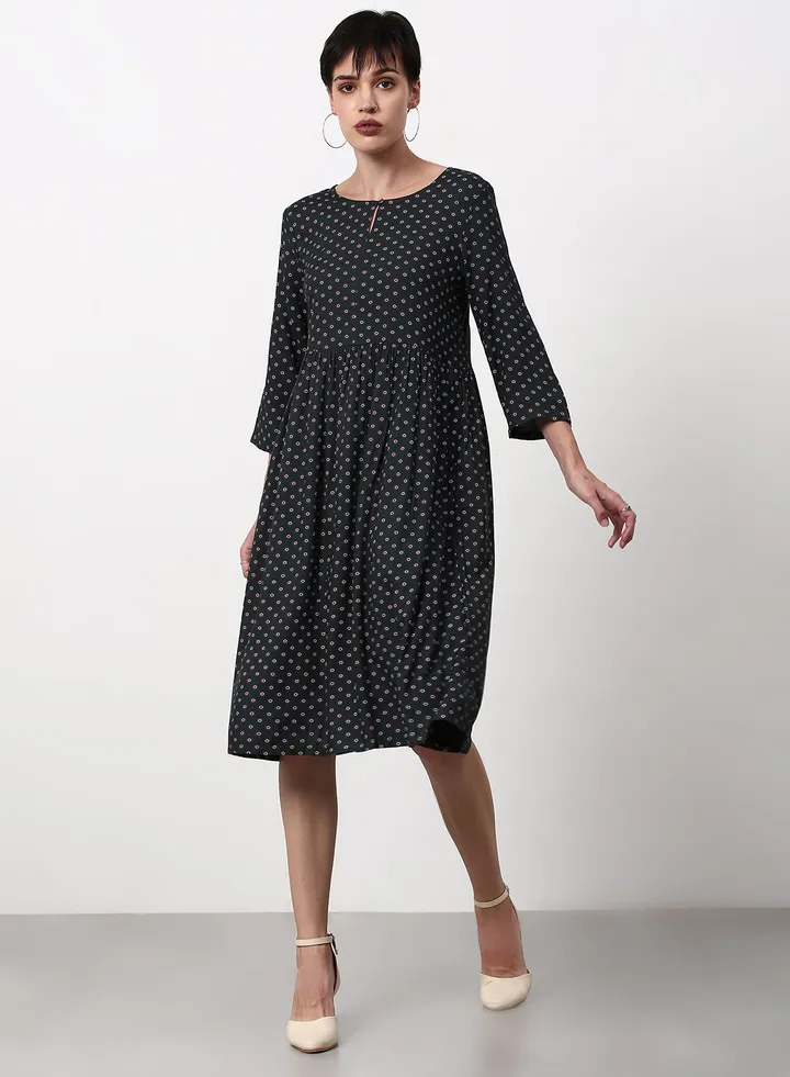 Regular Fit Casual Dress Black