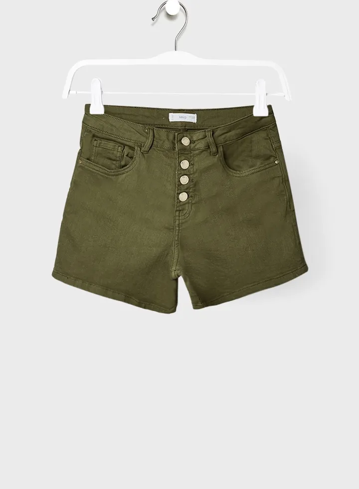 Youth Teen Buttoned Denim Shorts