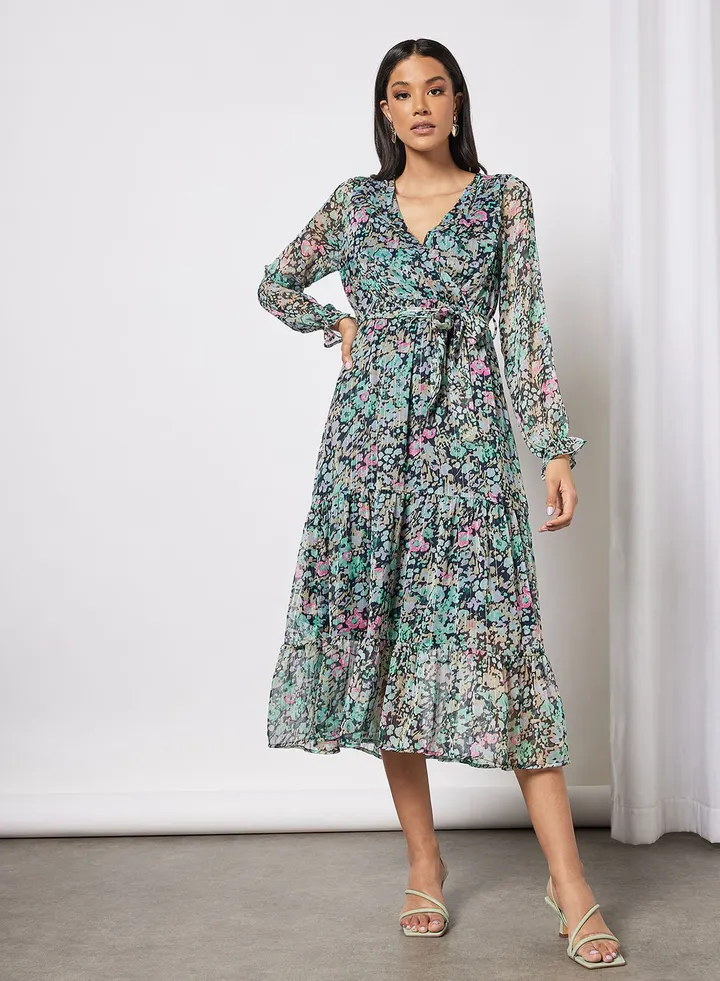 Floral Print Midi Dress
