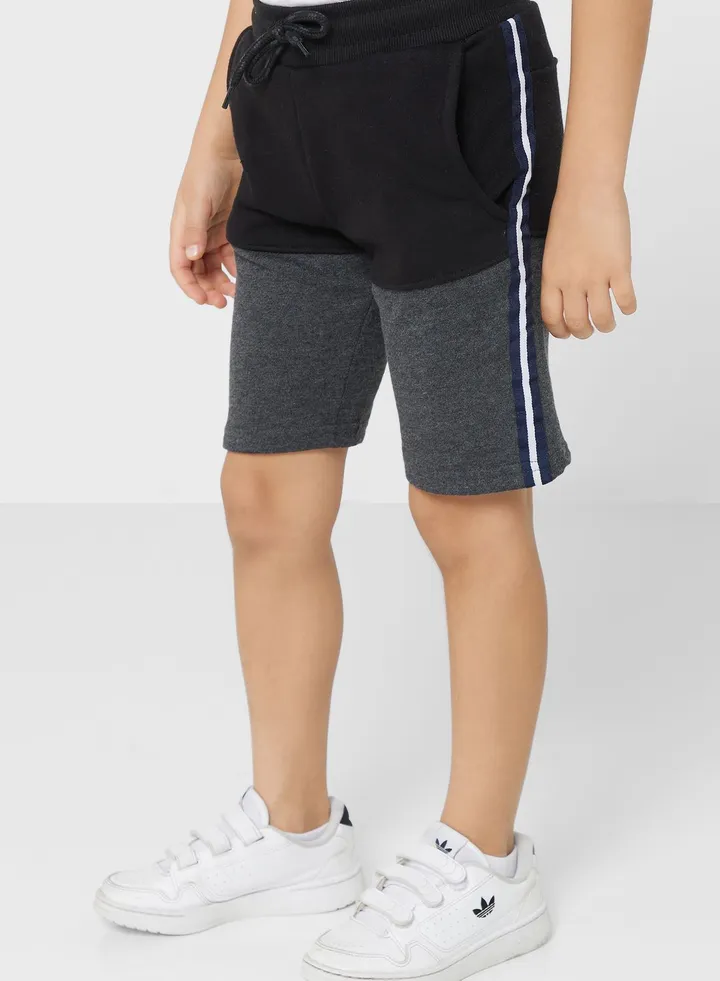 Cut & Sew Shorts With Tape