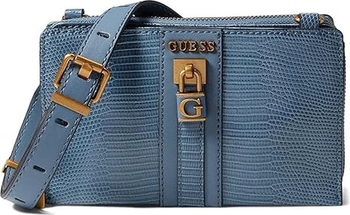 GUESS Ginevra Mini Girlfriend Crossbody (Slate) Handbags