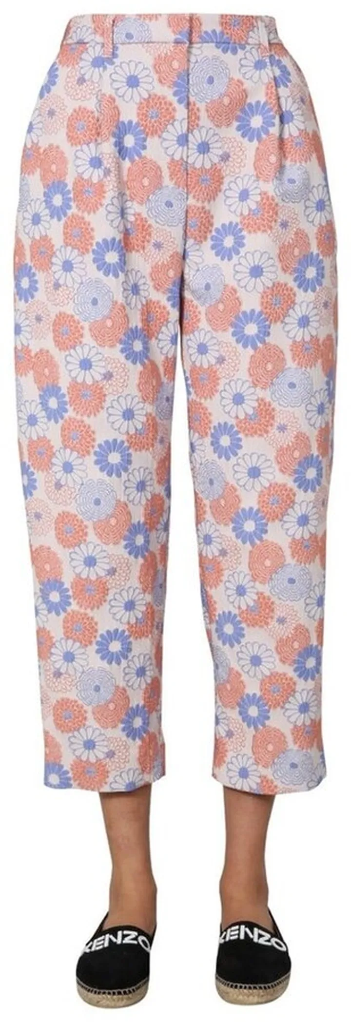 Kenzo Floral Print Cropped Trousers