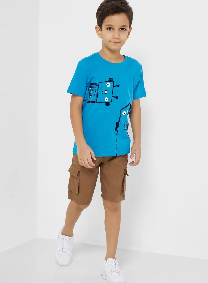 Boys Chino Cargo Shorts