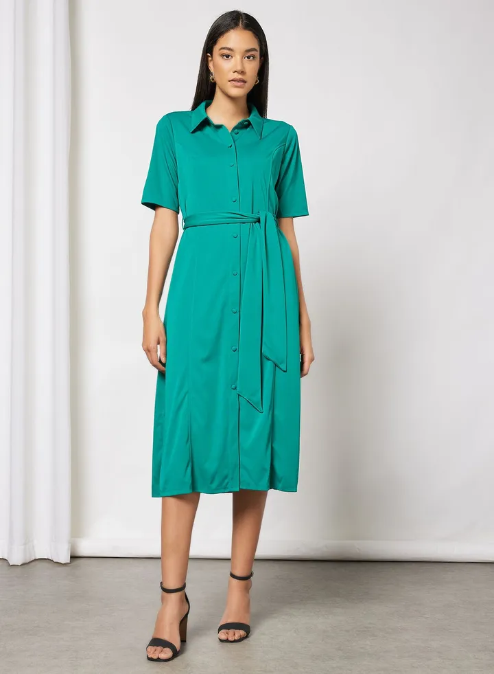 Belted Shirt Dress
