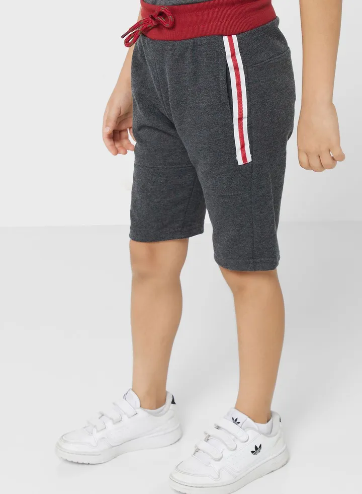 Cut & Sew Shorts With Tape