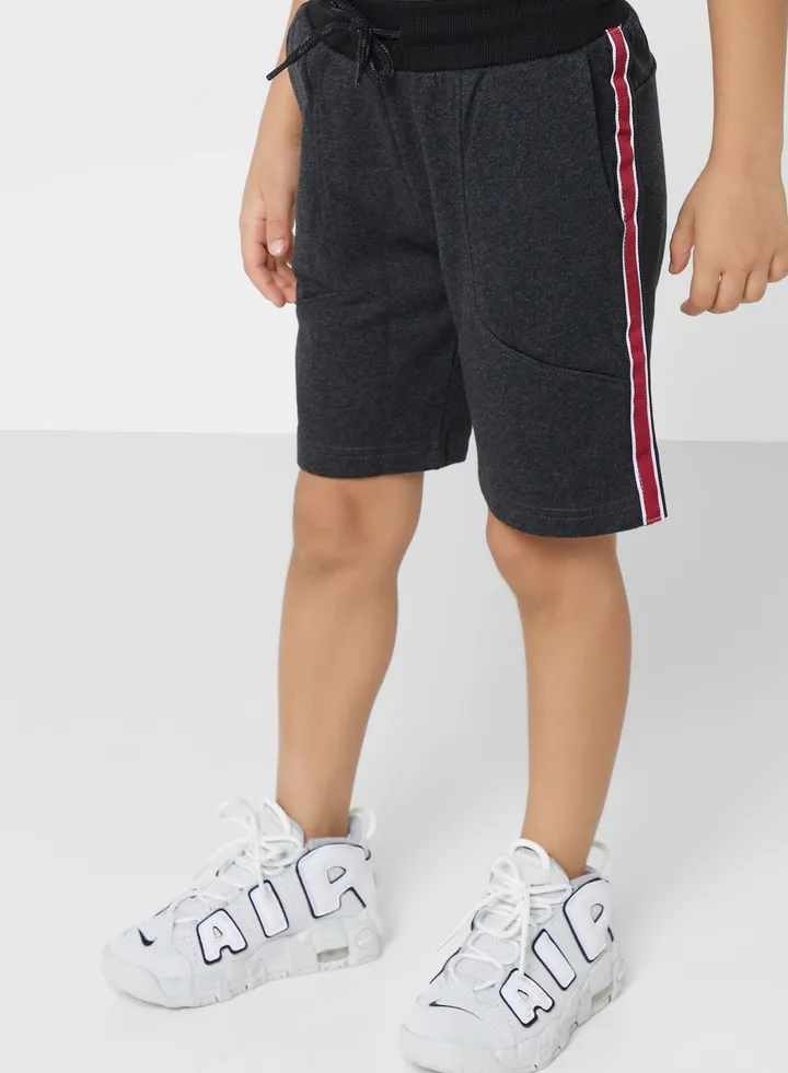 Cut & Sew Shorts With Tape