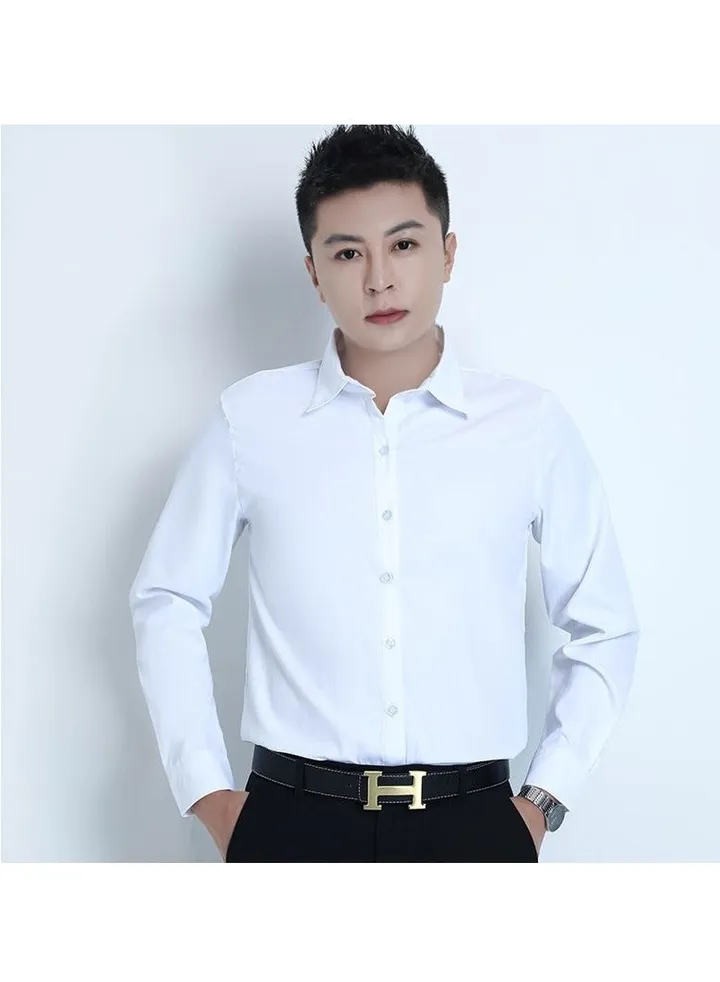 Men's business white shirt long-sleeved slim fit no-iron professional versatile suit