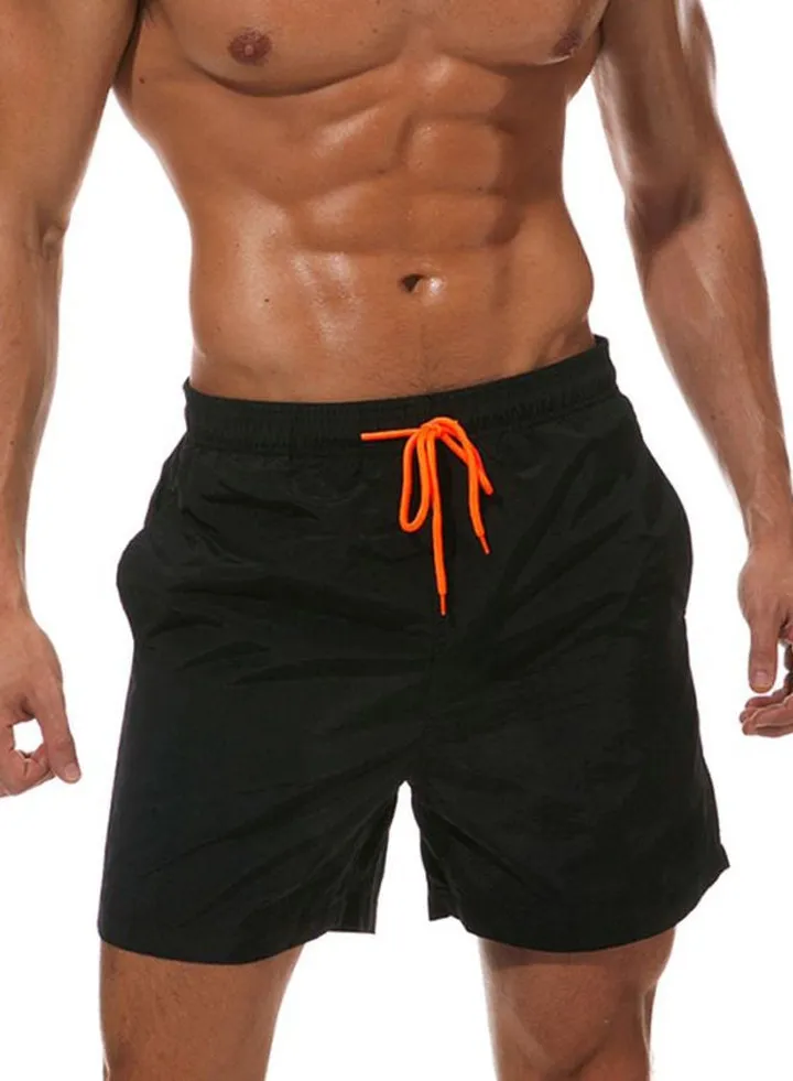 Solid Beach Shorts Black