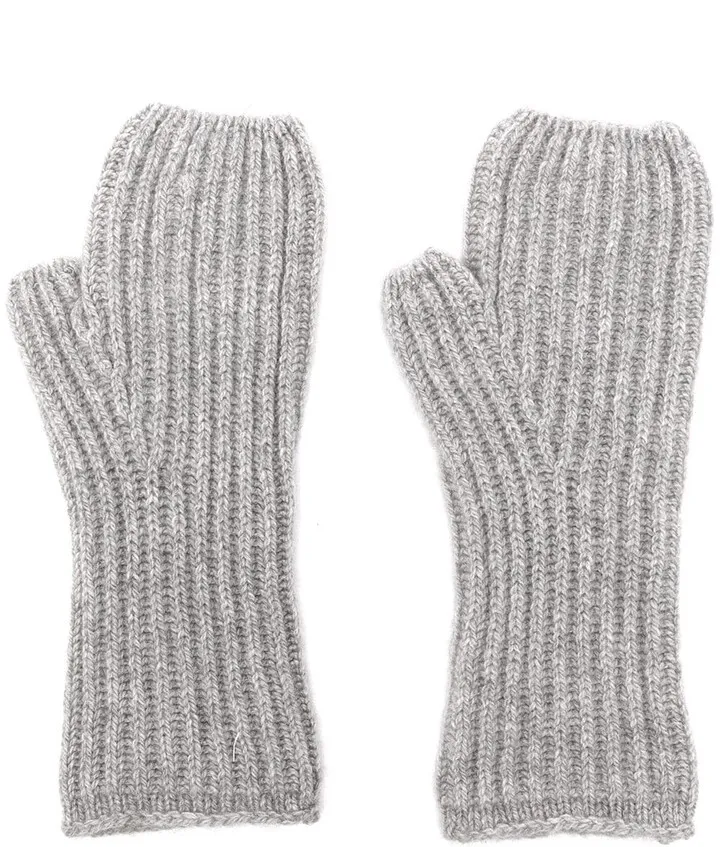 Fisherman's ribbed cashmere gloves