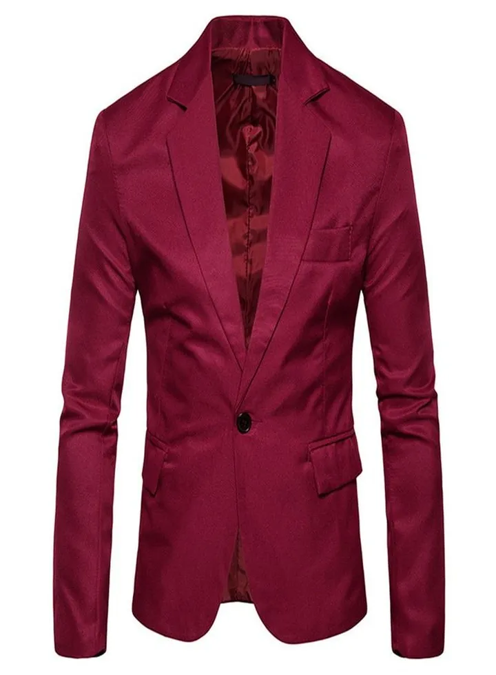 Men's Korean Slim Solid Suit
