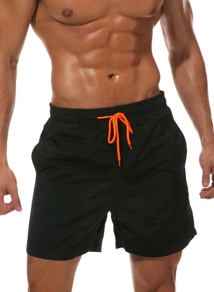 Solid Beach Shorts Black