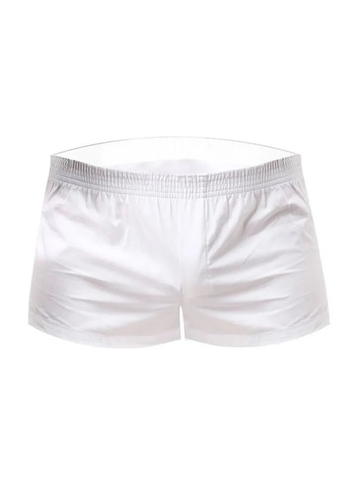 Solid Swimming Shorts White