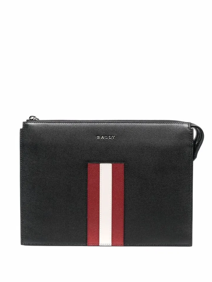 Signature Stripe Clutch Bag