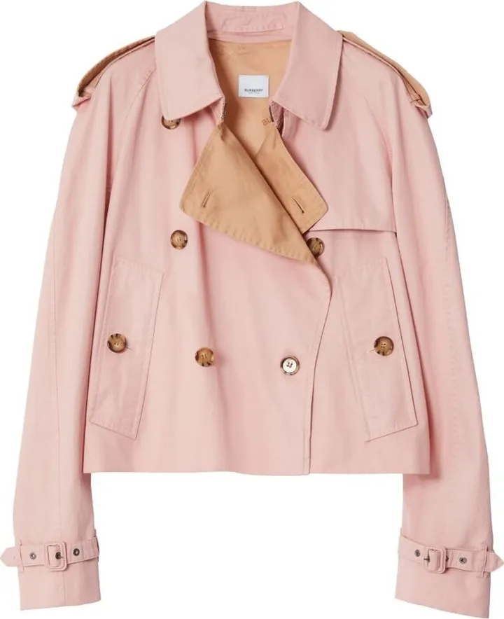 Burberry Cotton Gabardine Cropped Trench Coat