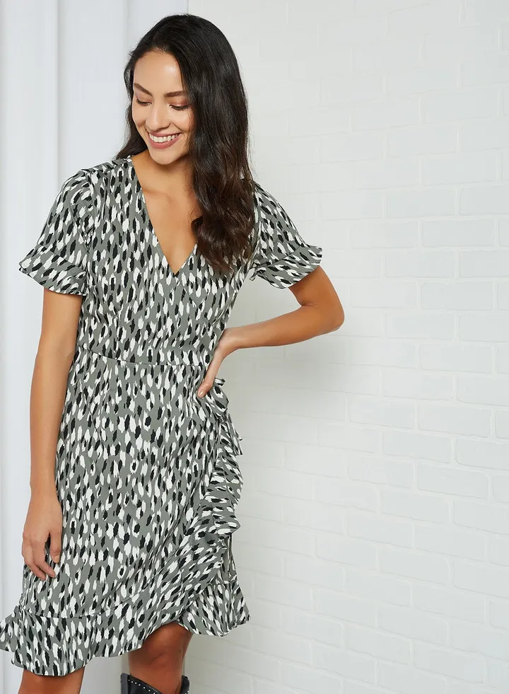 Olivia Wrap Dress Balsam Green