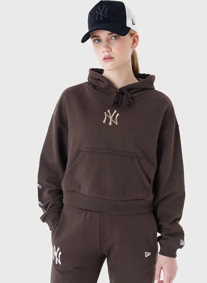 New York Yankees Mlb Cropped Hoodie