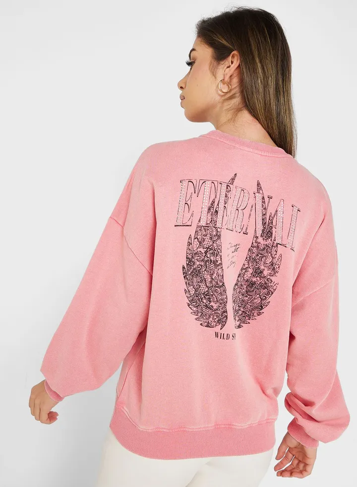 Graphic Knitted Sweatshirt