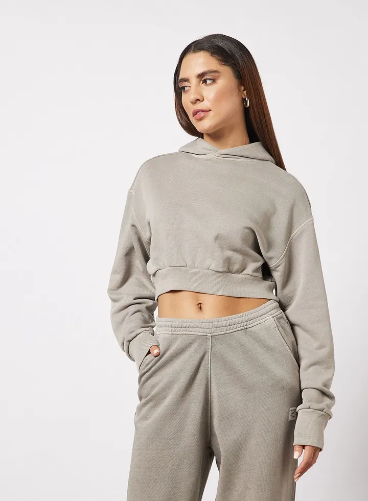 Classic Logo Cropped Hoodie