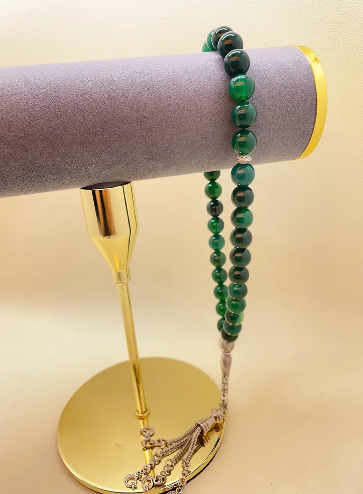 33 Picecs Natural Agate Prayer Beeds Tasbih/10mm