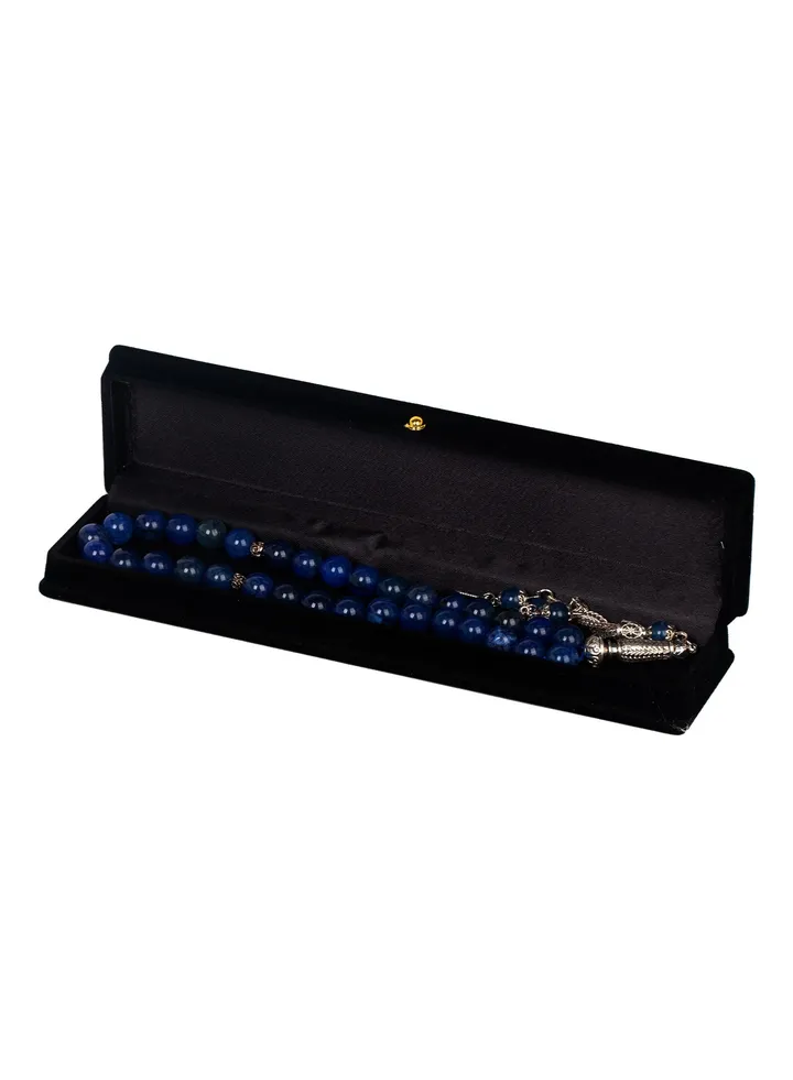 Natural blue amethyst stone rosary 10ml