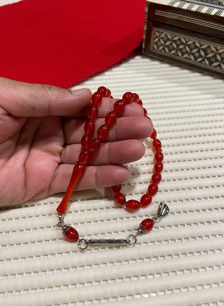 Small Faturan Bakelite Prayer Beads For Men 33 Beads Size 7mm x 10.5mm