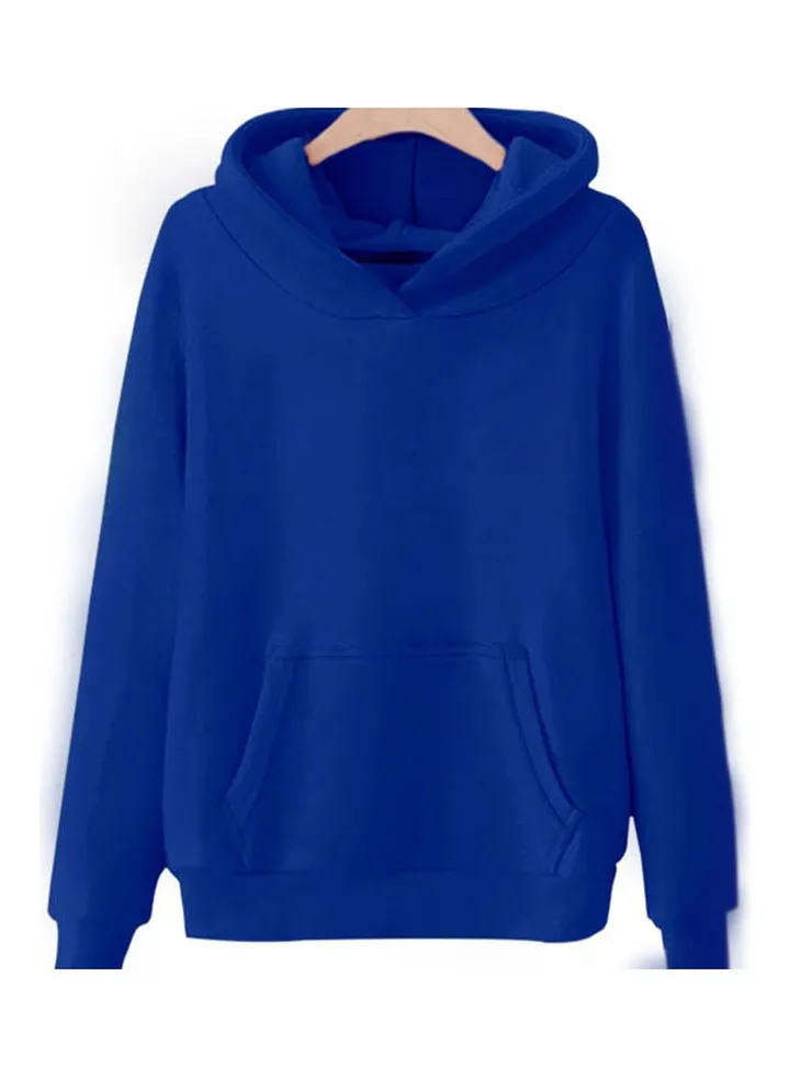 Men Women Hooded Sweatshirt Blue