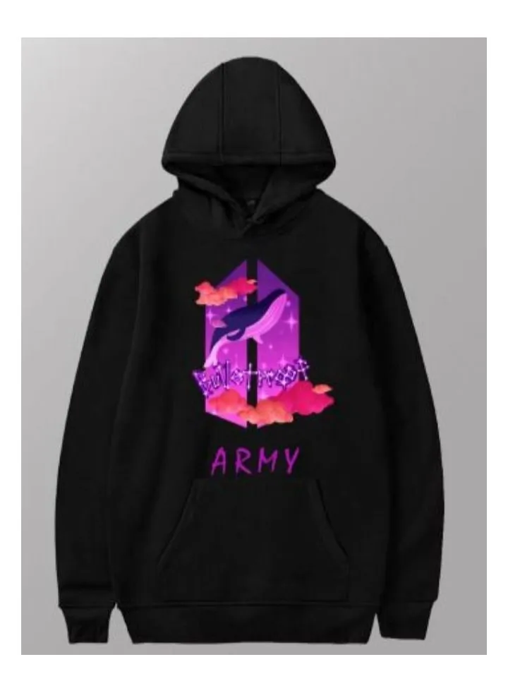 Sweater Top BTS - We Are Bulletproof The Eternal Army Logo Essential - Hoodie