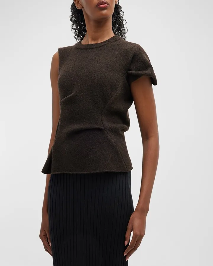 Charlise Cashmere Asymmetric Top