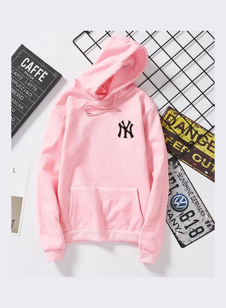 Long Sleeves Hoodie Pink