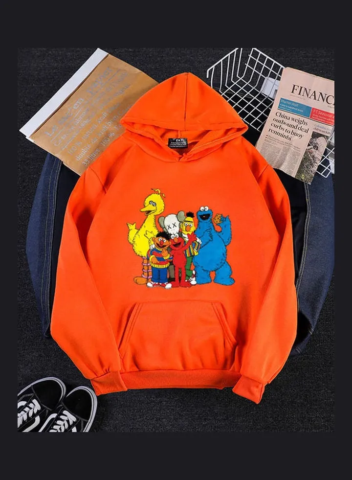 Long Sleeves Hoodie Orange