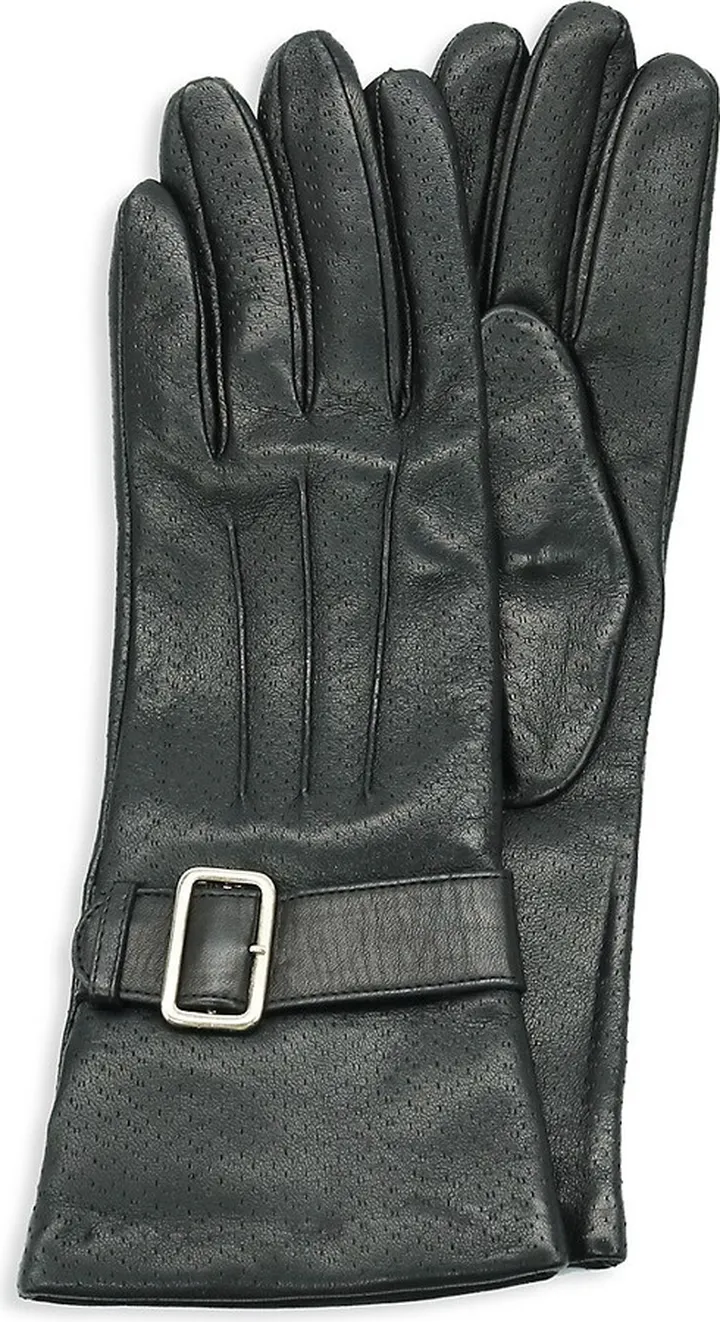 11" Belted Long Leather Gloves