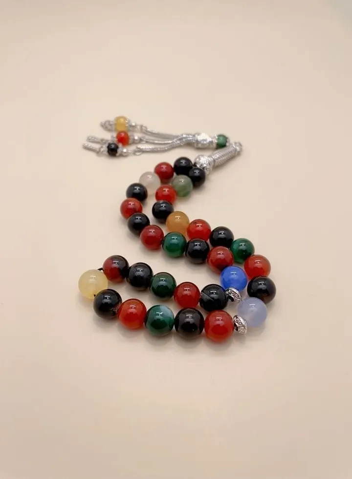 33 Picecs Natural Agate Tasbih/10mm