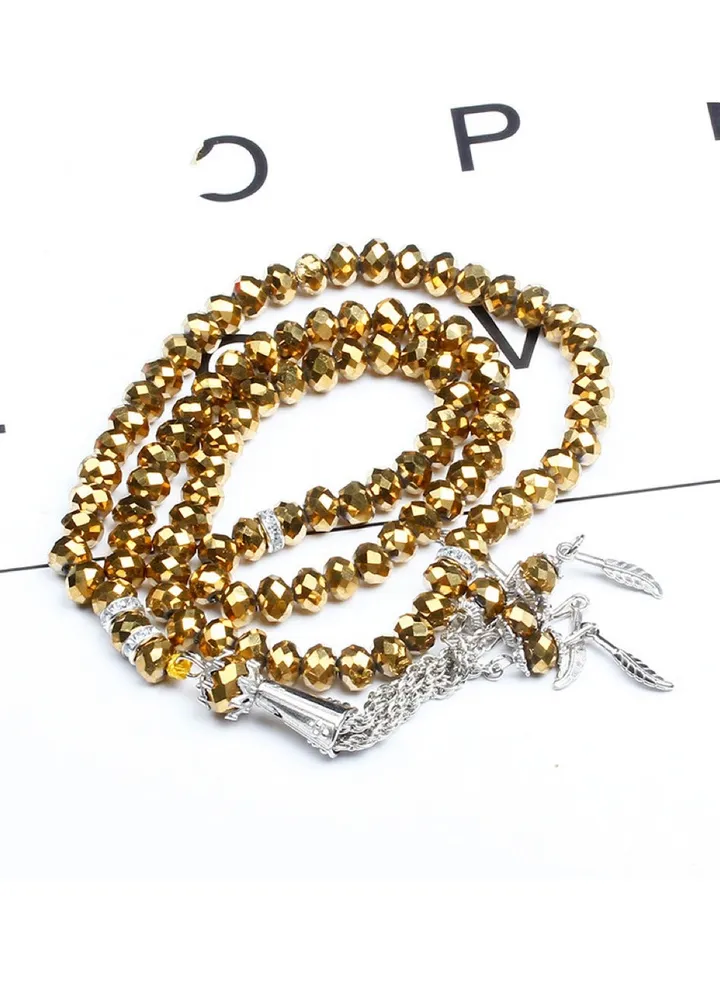 33 Pieces 5*7mm Gold Beads Tasbih