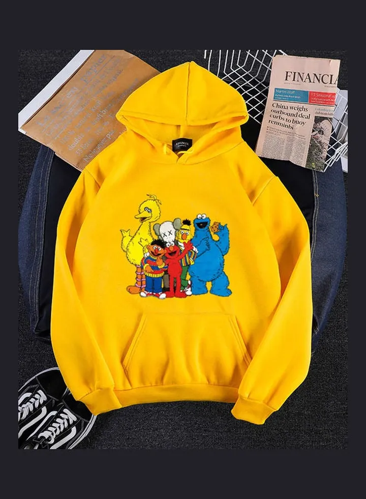 Long Sleeves Hoodie Yellow