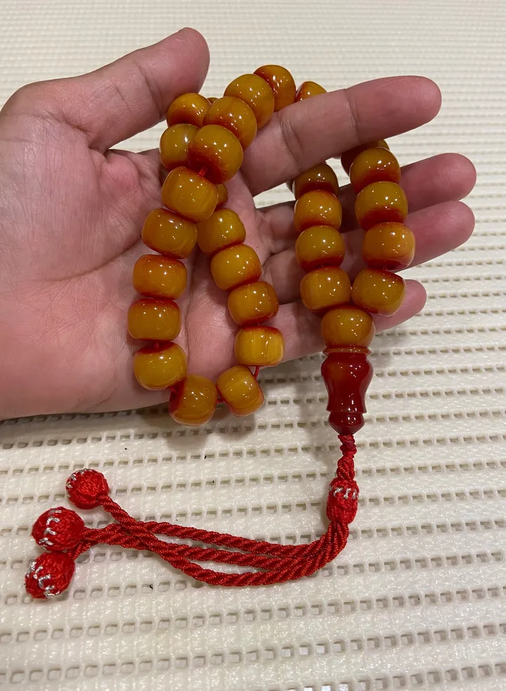 Faturan Bakelite Prayer Beads For Men 33 Beads Size 14.9mm x 12.1mm