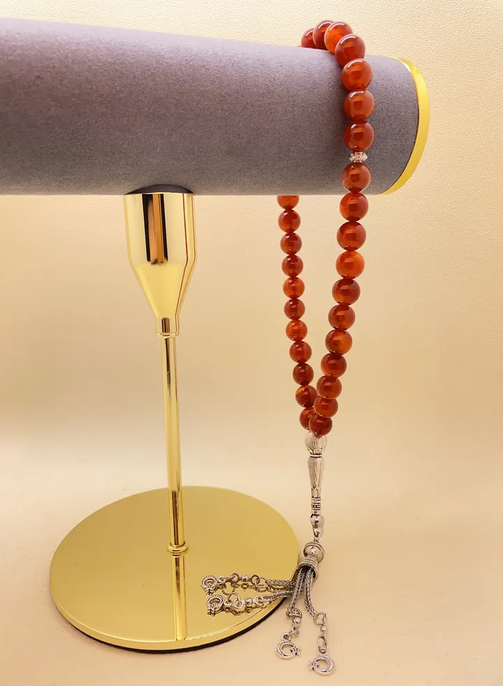 33 Picecs Natural Agate Prayer Beeds Tasbih/10mm