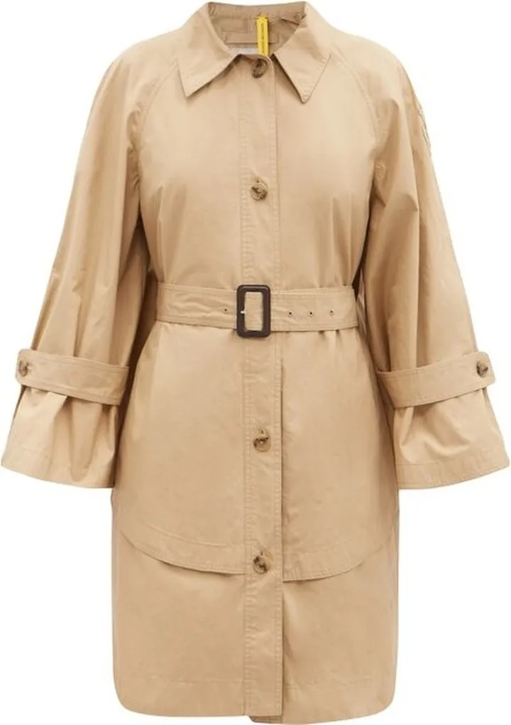 Dungeness Layered-hem Cotton Trench Coat