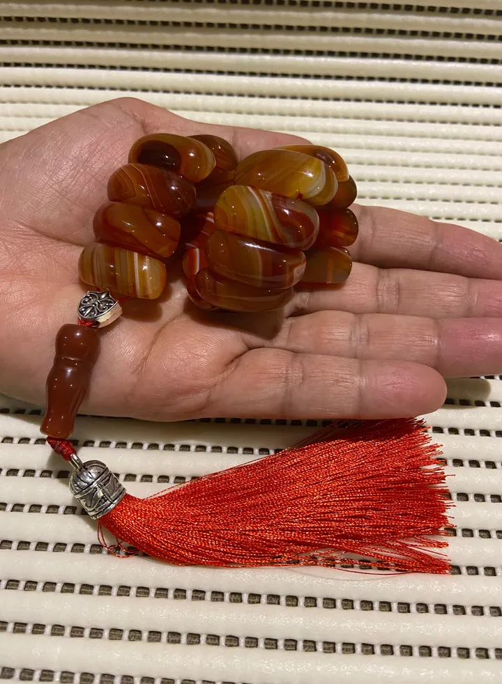 Natural Agate Stone Prayer Beads For Men 17 Beads