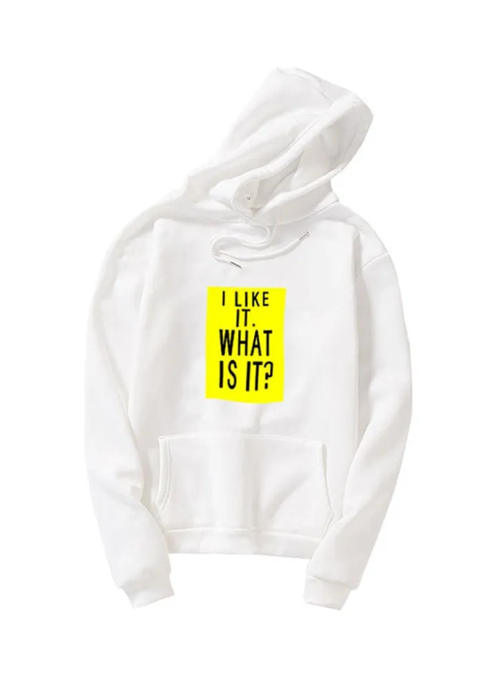 Couple Fleece Loose Thickened Long Sleeve Pocket Sweatshirts Hoodie white