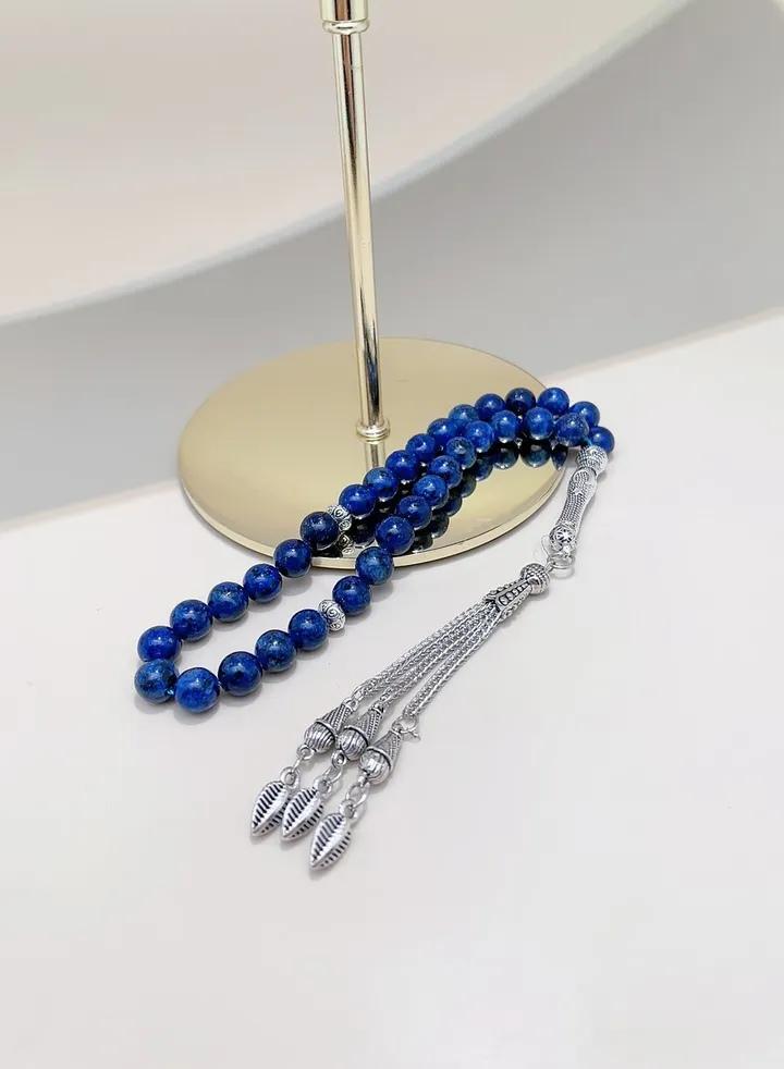 33 Natural Lapis Lazuli Beads Tasbih/8mm