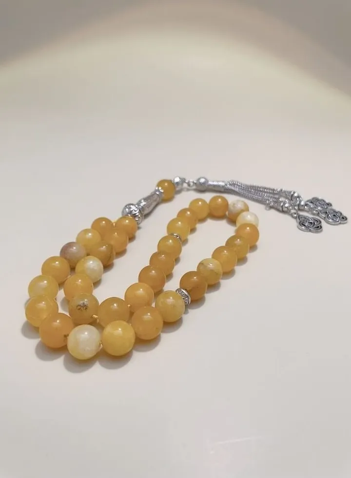 33 Natural Jade Prayer BeadsTasbih/10mm