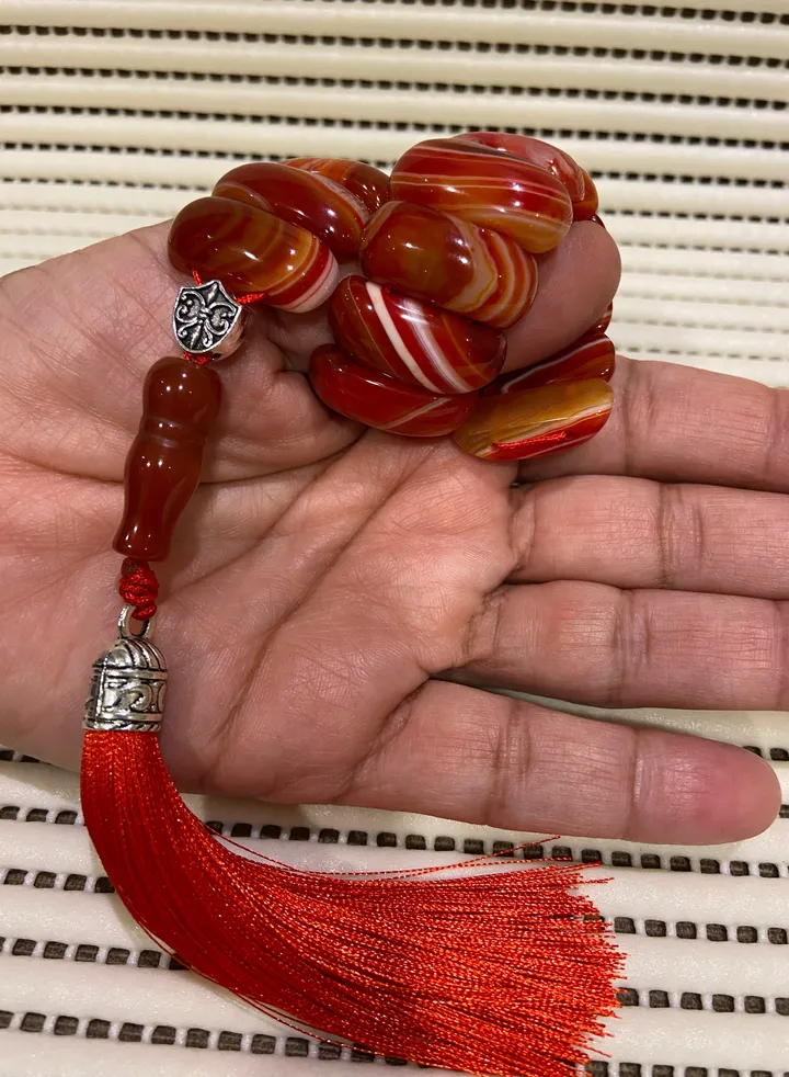 Natural Agate Stone Prayer Beads For Men 17 Beads