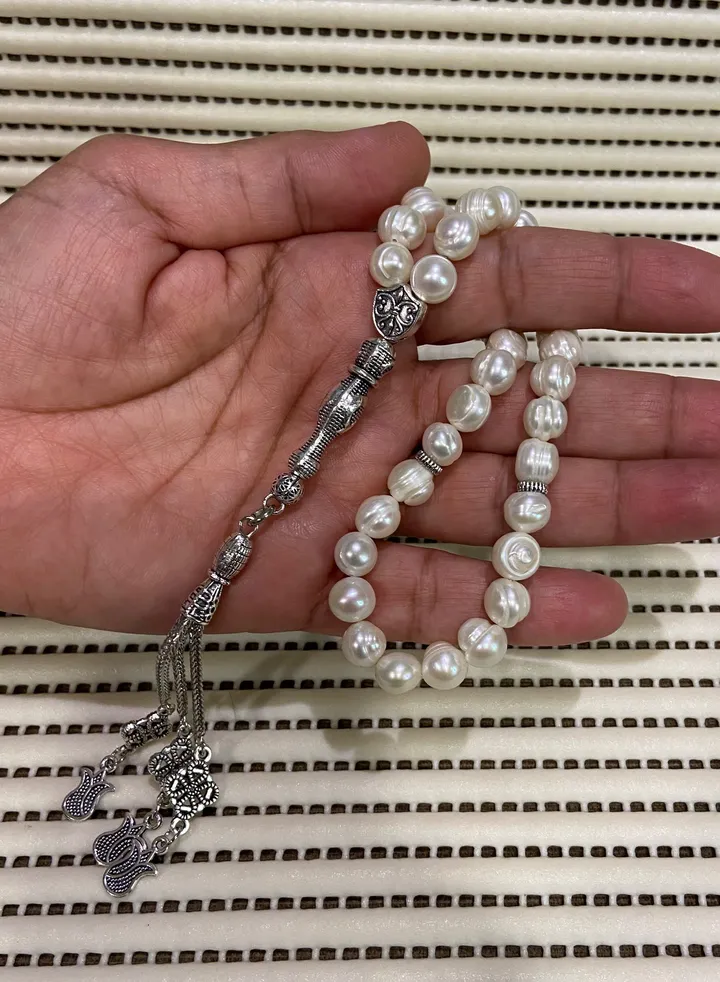 100% Natural Pearl Prayer Beads For Men 35 Beads