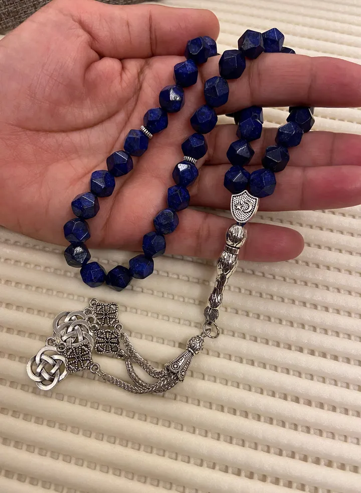 Natural Lapis Lazuli Prayer Beads For Men 39 Beads Size 9.7mm