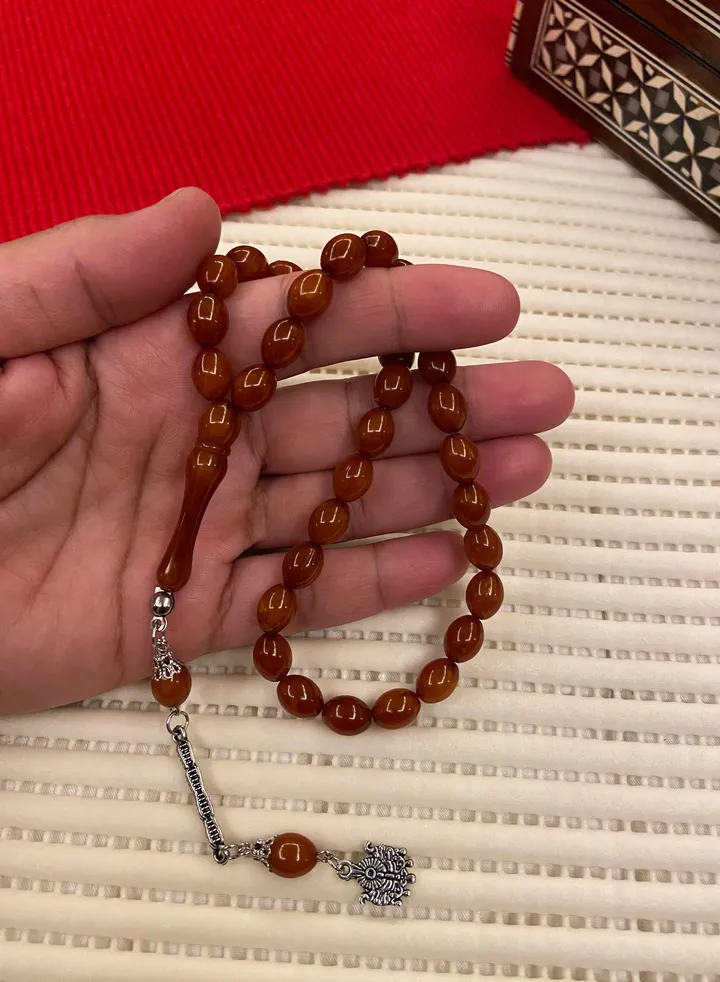 Faturan Bakelite Prayer Beads For Men 33 Beads Size 8mm x 10.5mm