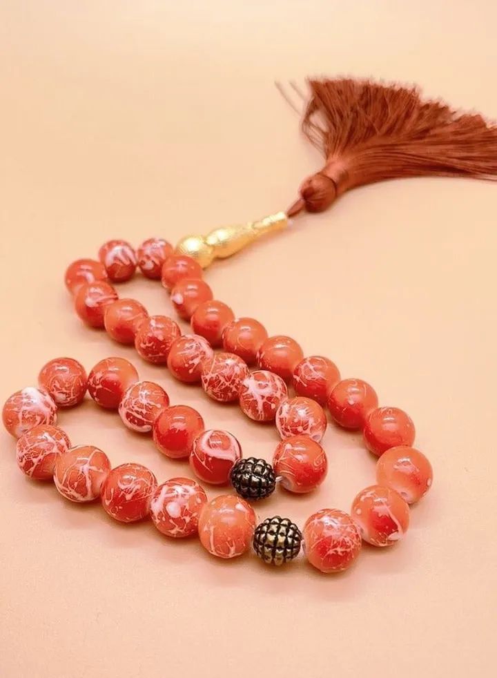 3 Pack/33 Glass Tassel Prayer Beads/Tasbih/10mm