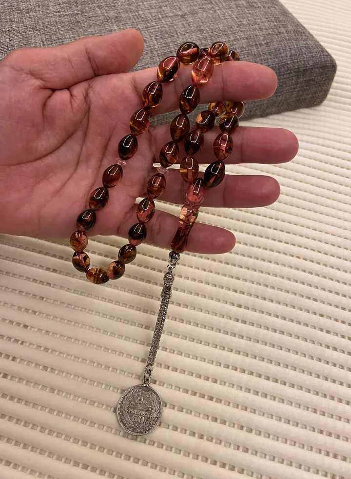 Faturan Prayer Beads For Men 33 Beads Size 8.8mm x 12.8mm