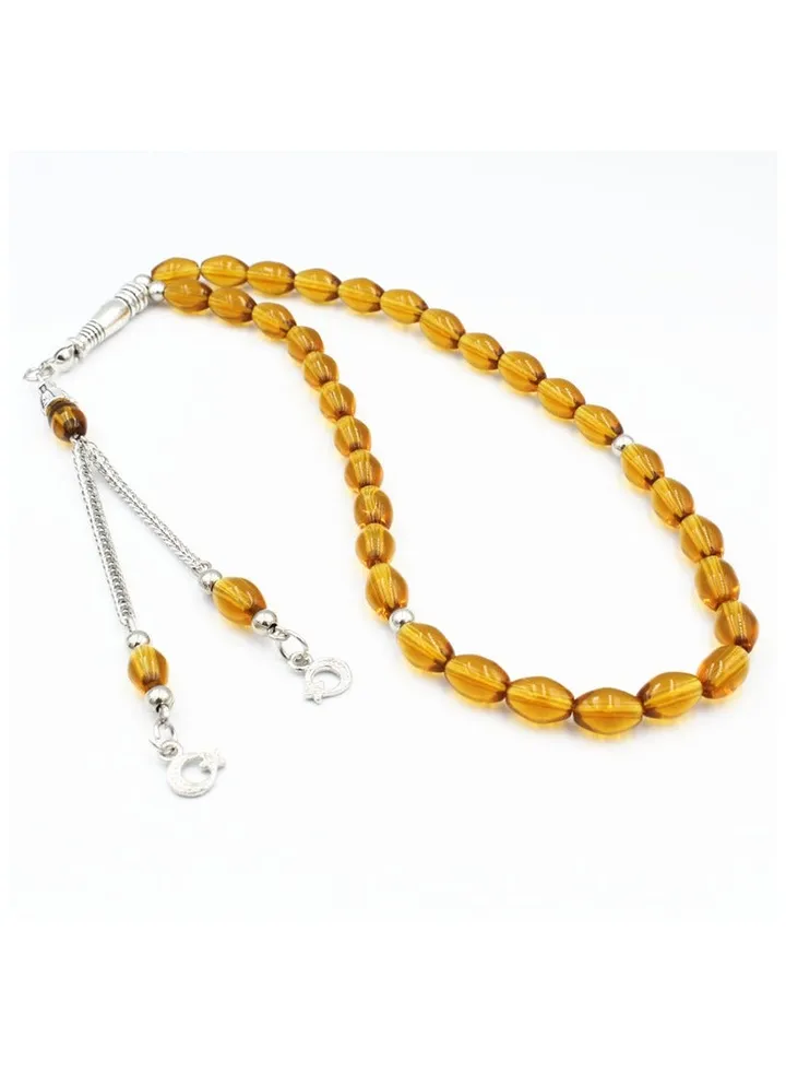 33 Pieces 6*9mm Yellow Beads Tasbih