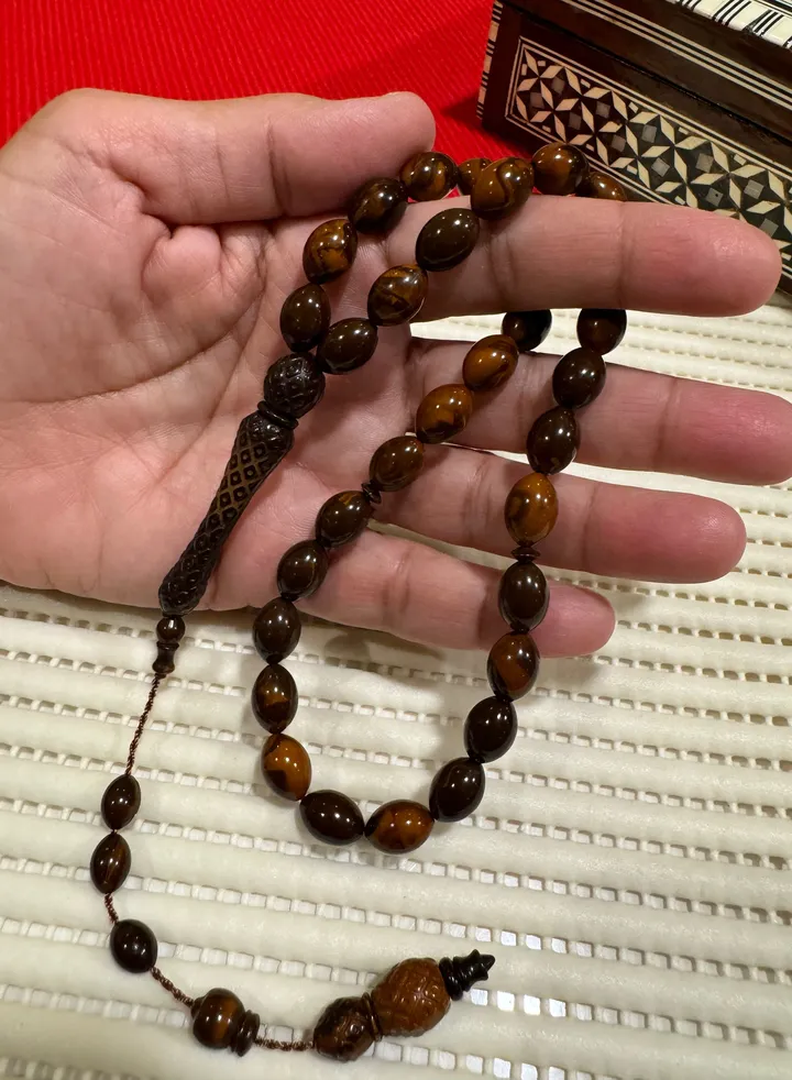 Faturan Bakelite Prayer Beads For Men 33 Beads Size 8.5mm x 12mm